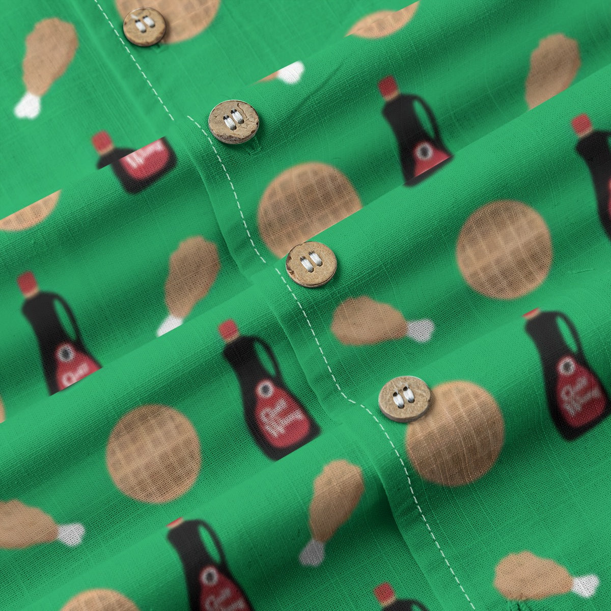 Chicken and Waffles Button Up