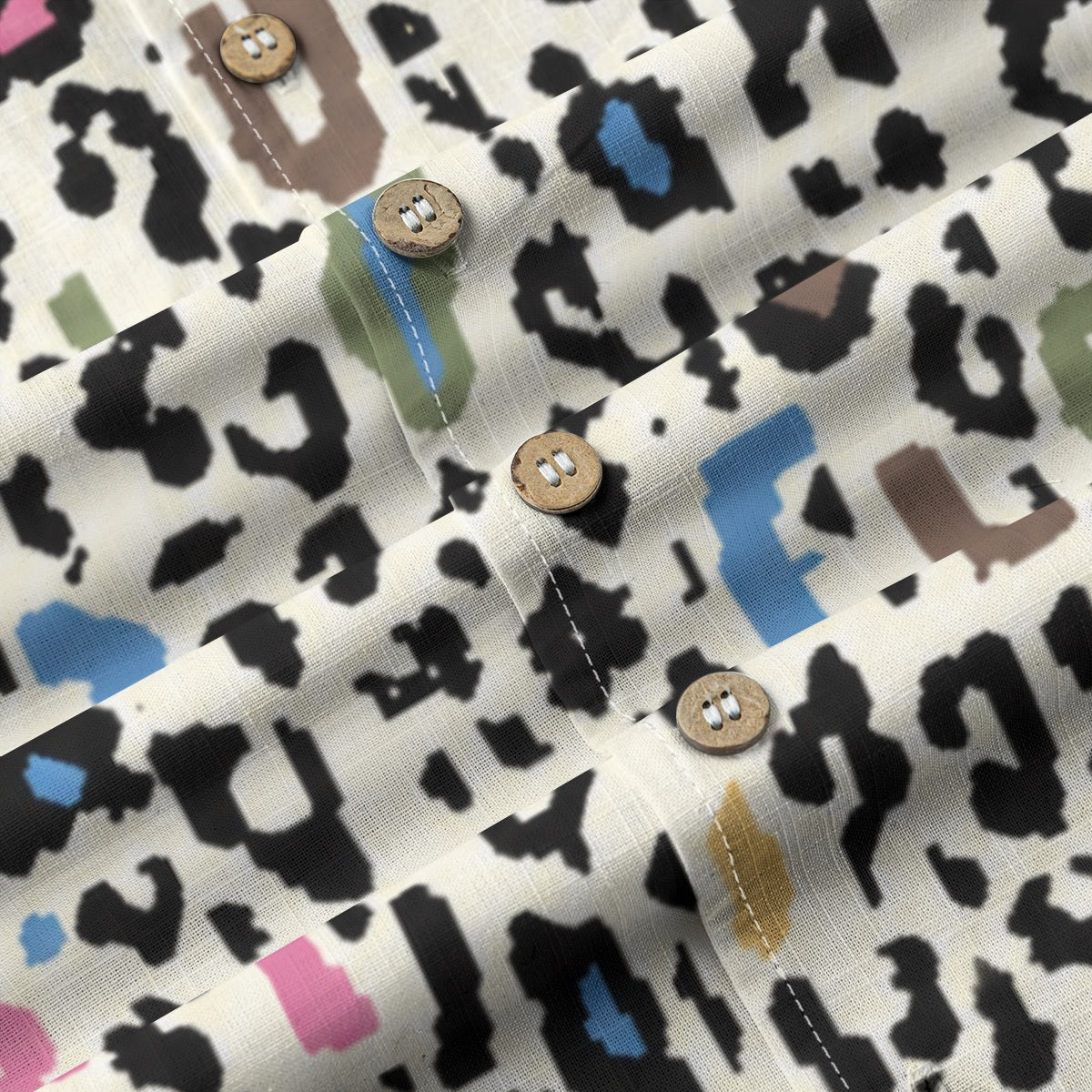 Digi Leopard Button Up