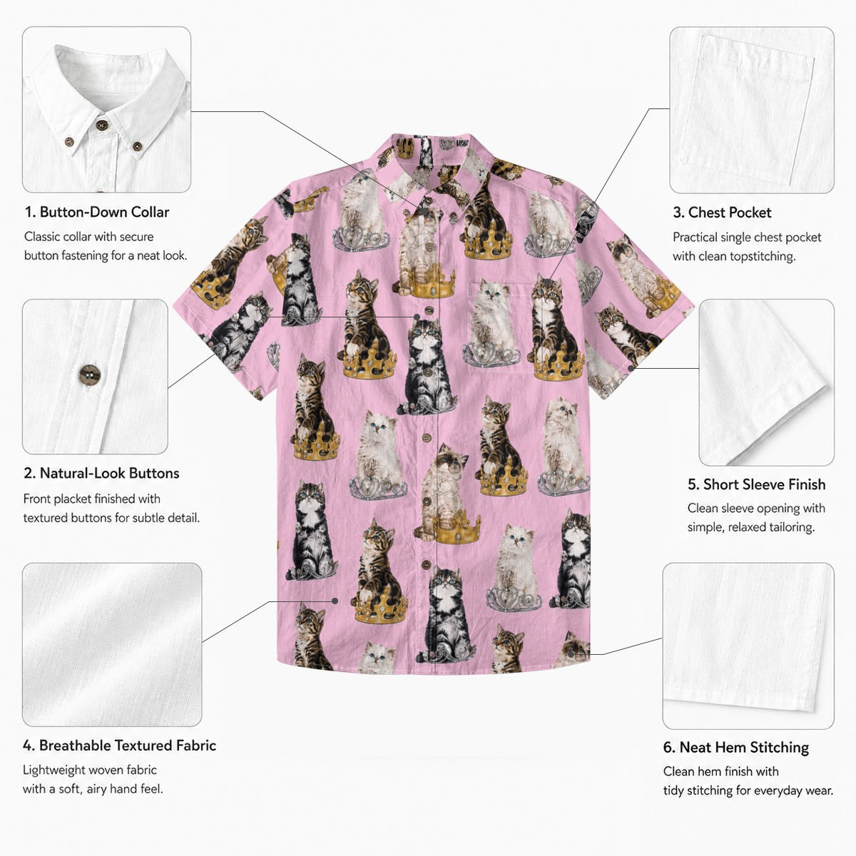 Princess Kitty Button Up