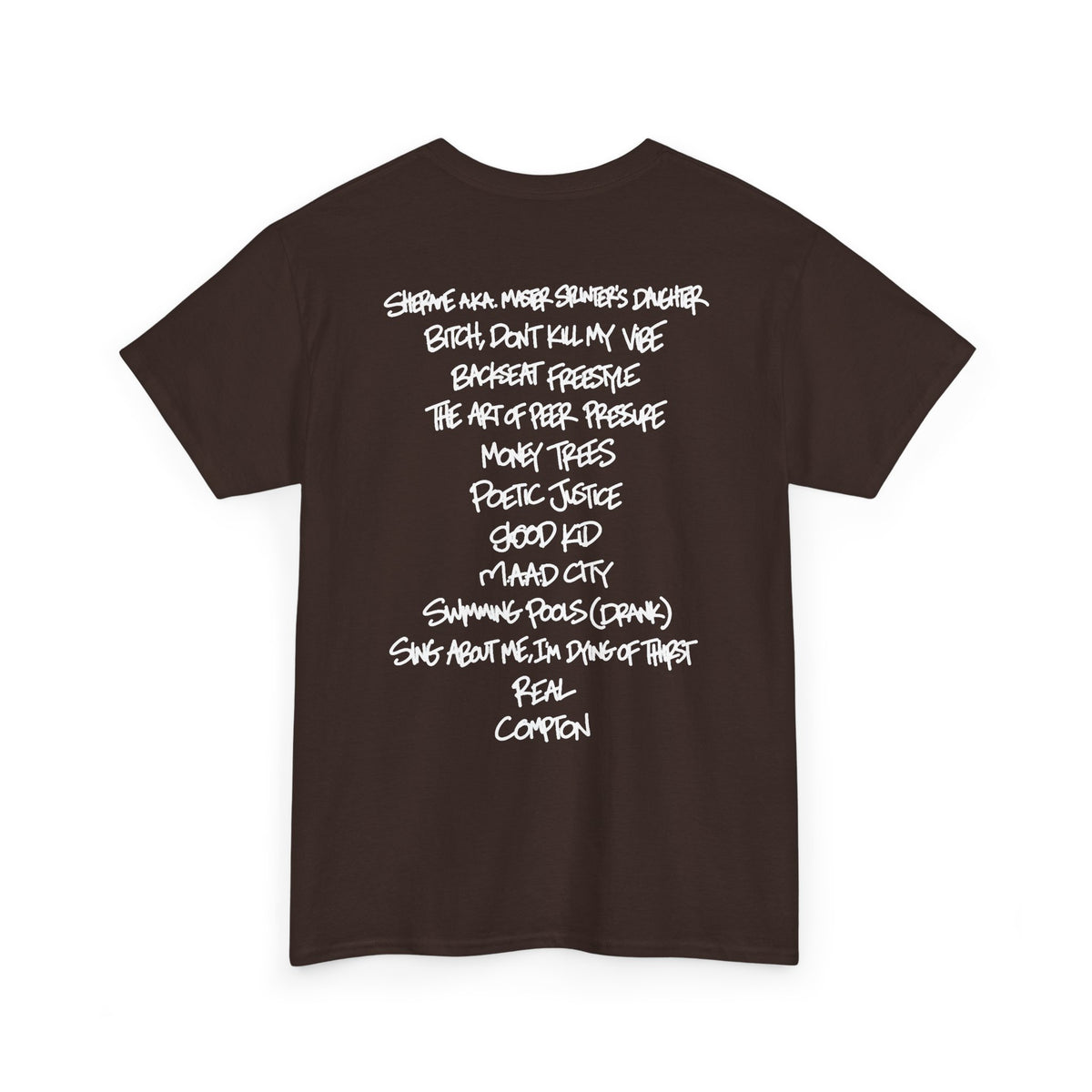 good kid, m.A.A.d city Tracklist Tee