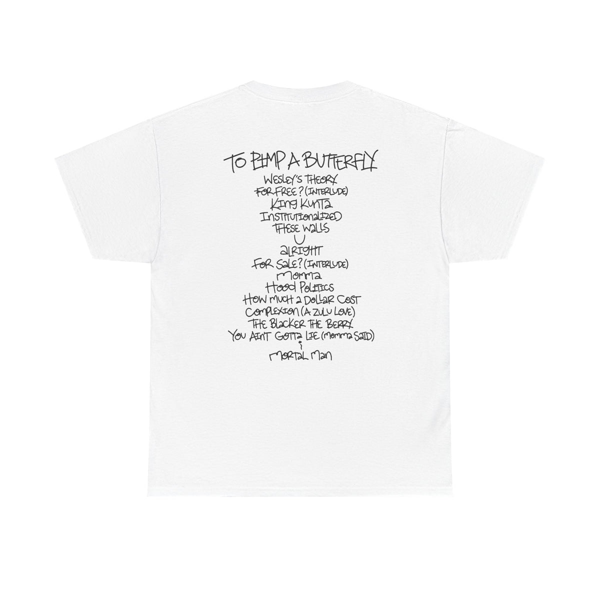 To Pimp a Butterfly Tracklist Tee