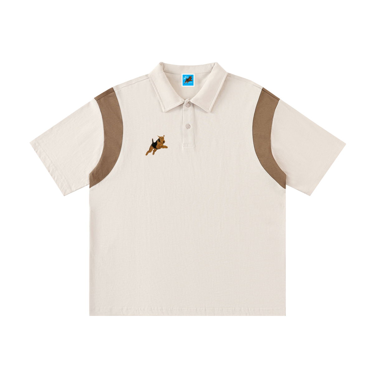 Jumping Dog Cotton Polo Shirt