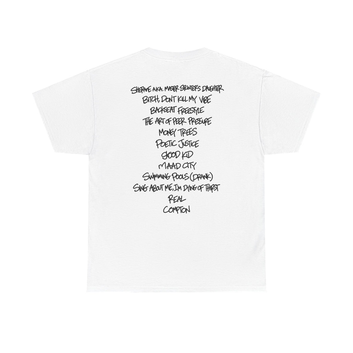 good kid, m.A.A.d city Tracklist Tee