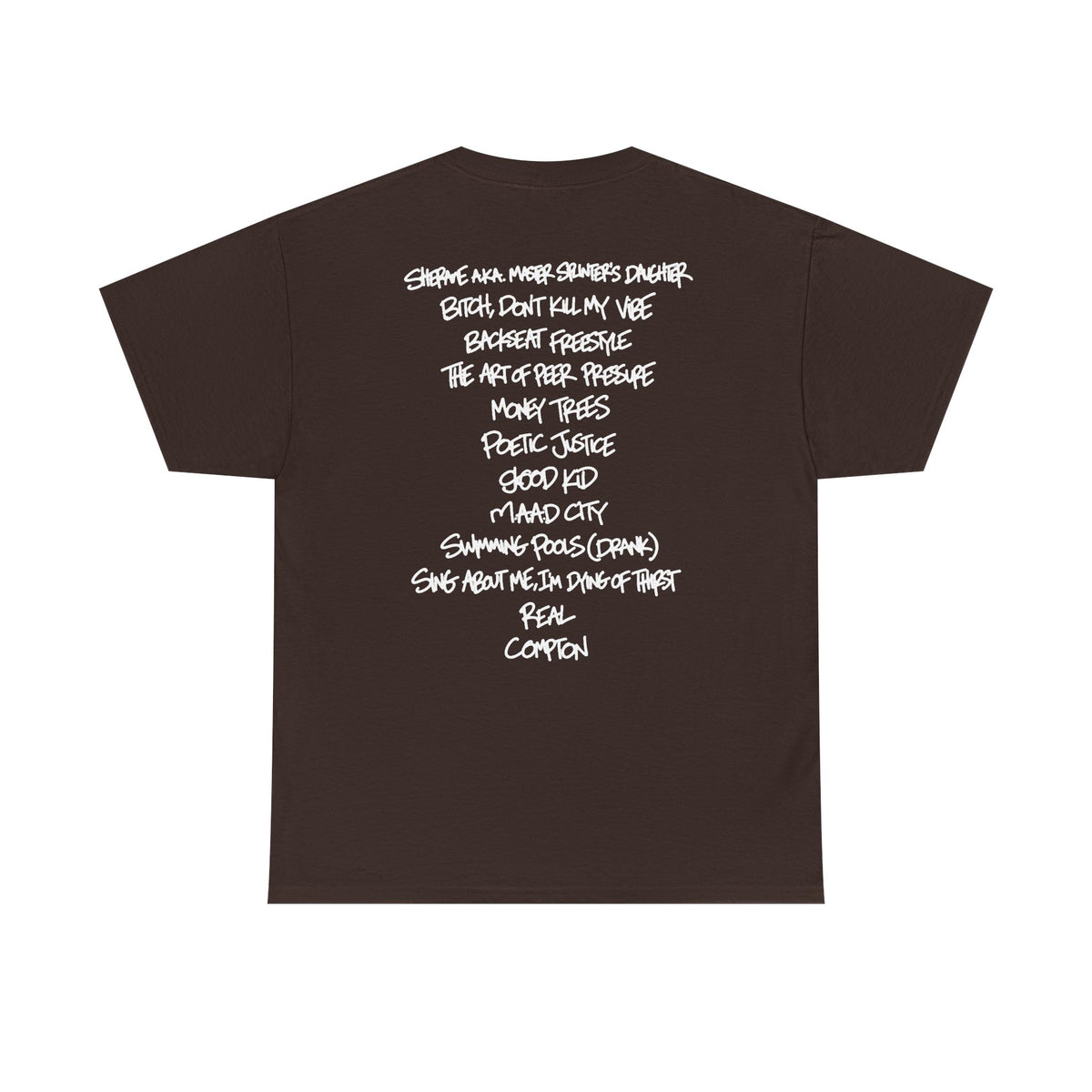 good kid, m.A.A.d city Tracklist Tee