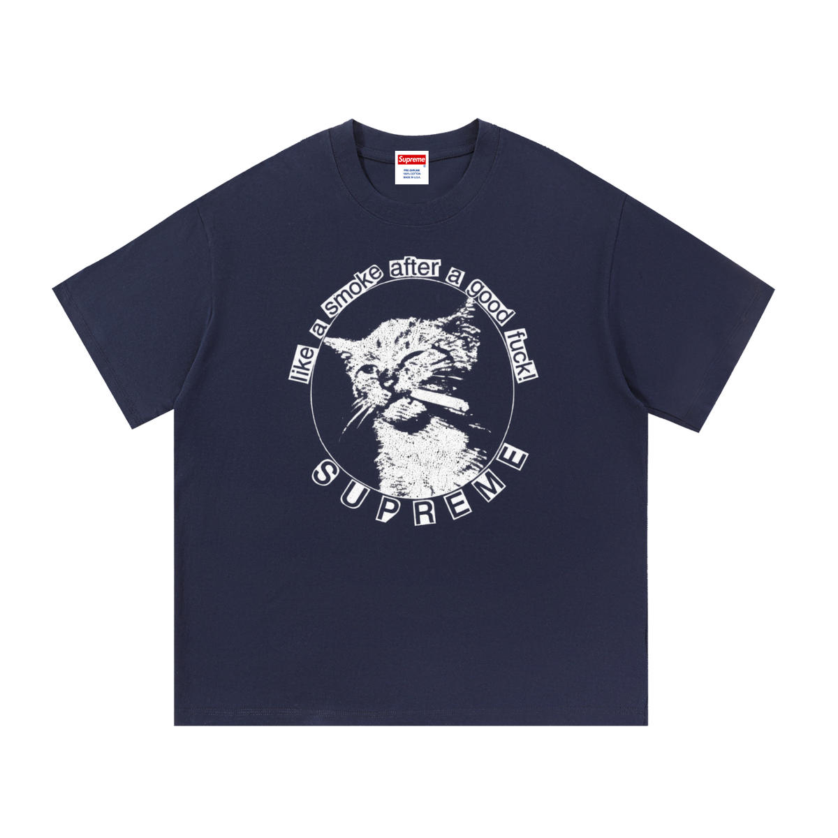 Box Logo Cat Cotton Tee
