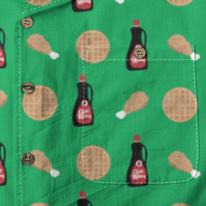 Chicken and Waffles Button Up