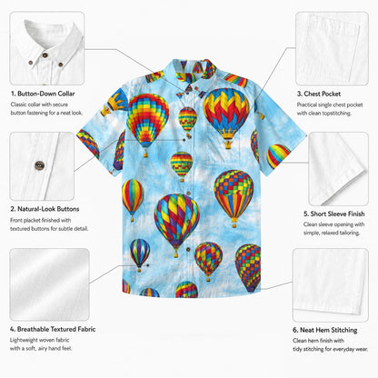 Hot Air Balloon Button Up