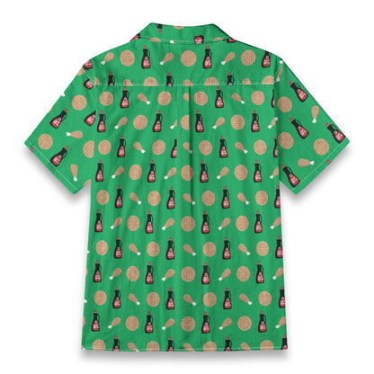 Chicken and Waffles Button Up