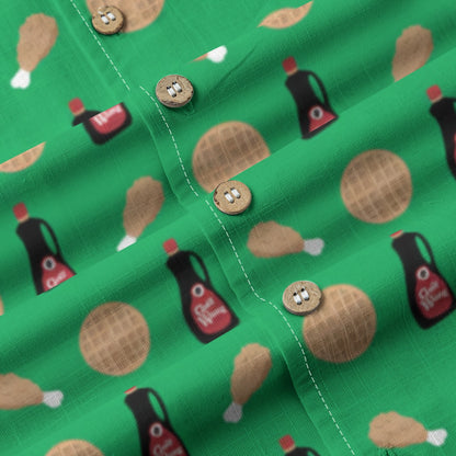 Chicken and Waffles Button Up