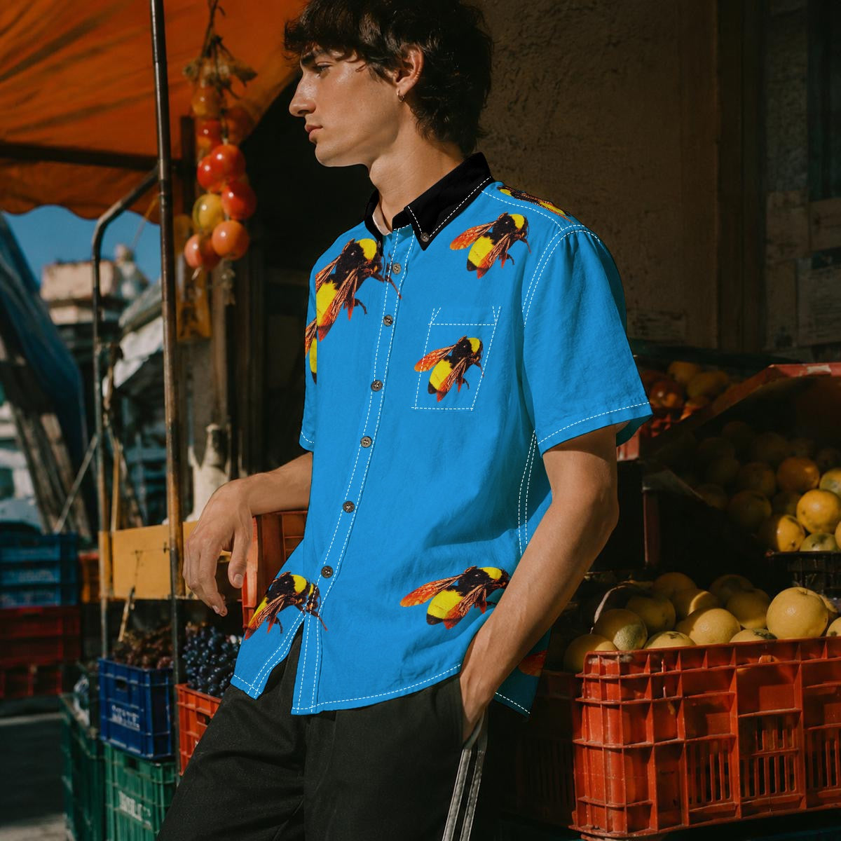 Bee Button Up