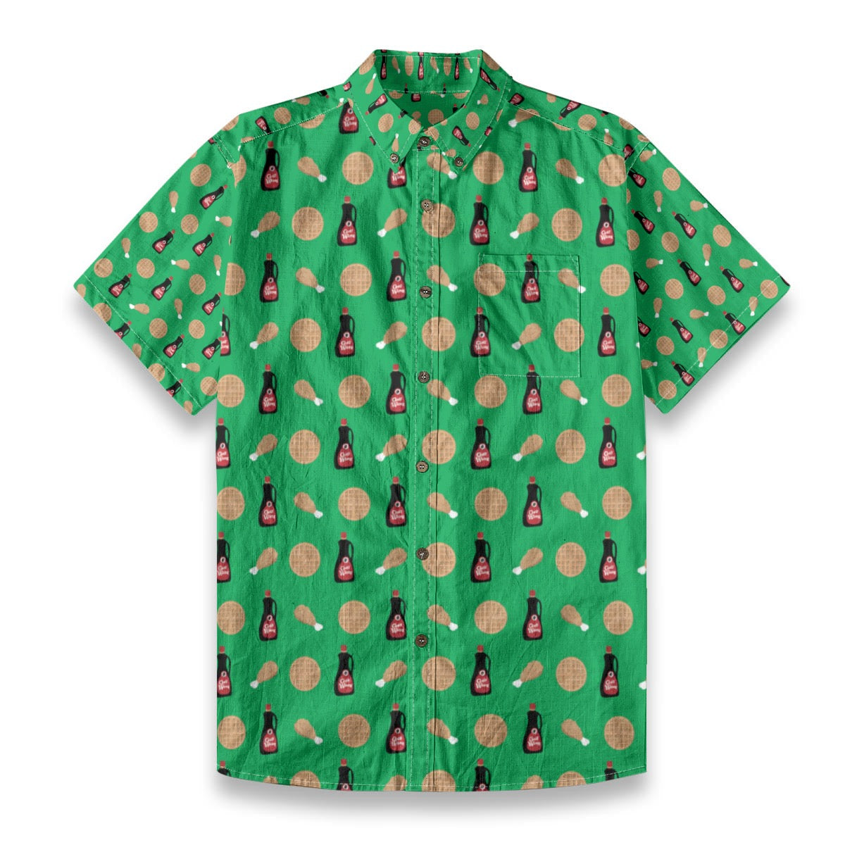 Chicken And Waffles Button Up