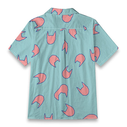 Kill Cat Button Up (Blue/Pink)