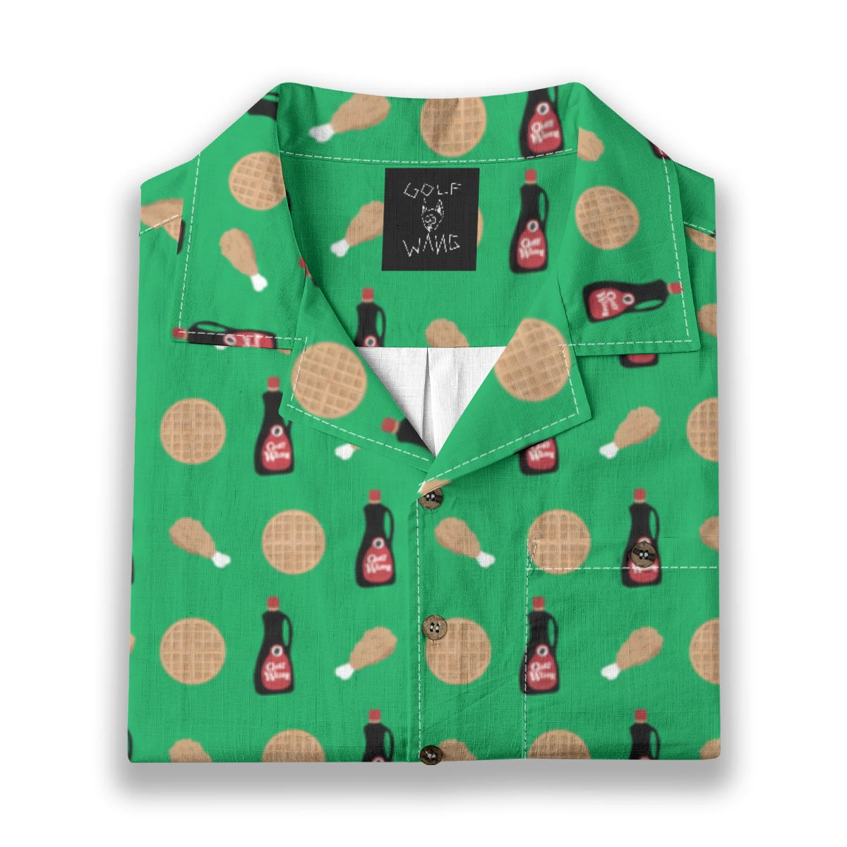 Chicken and Waffles Button Up