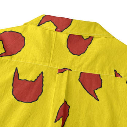 Kill Cat Button Up (Yellow/Red)