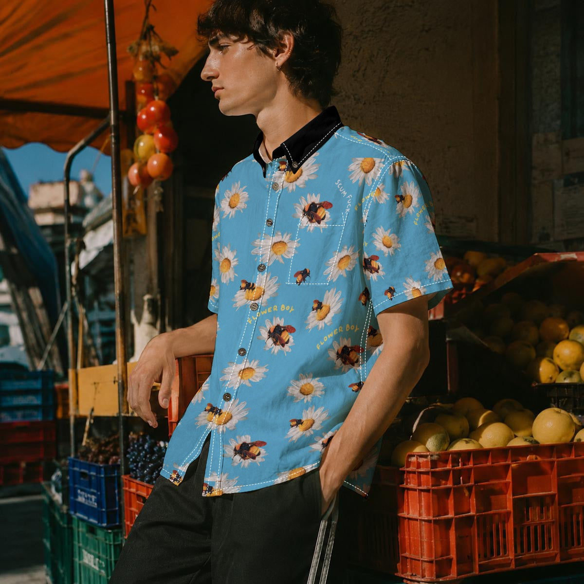 Bees Button Up