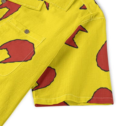 Kill Cat Button Up (Yellow/Red)