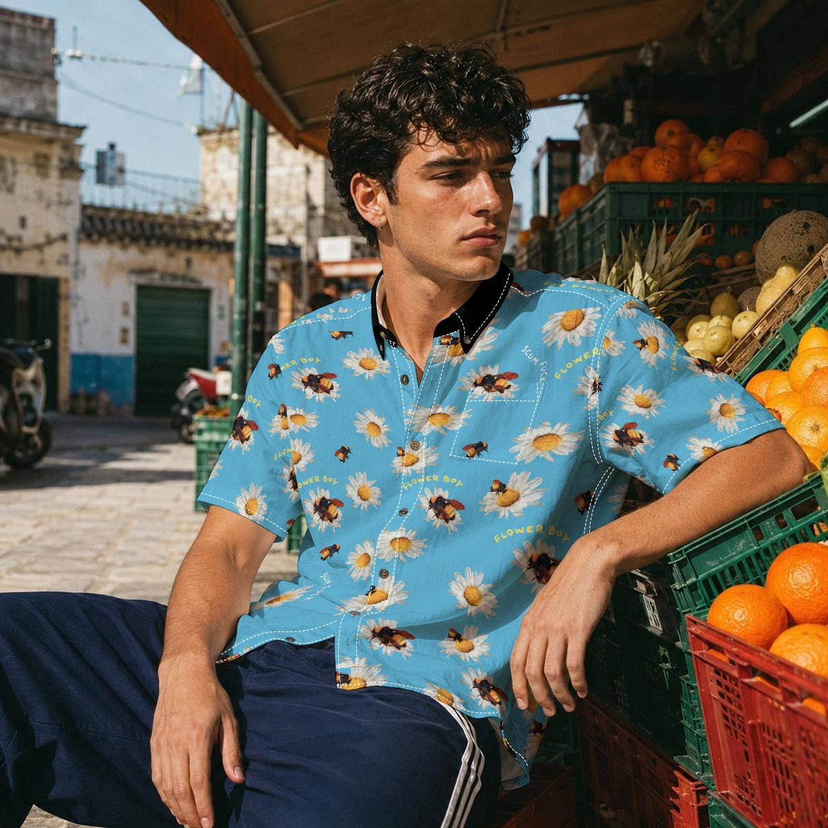 Bees Button Up