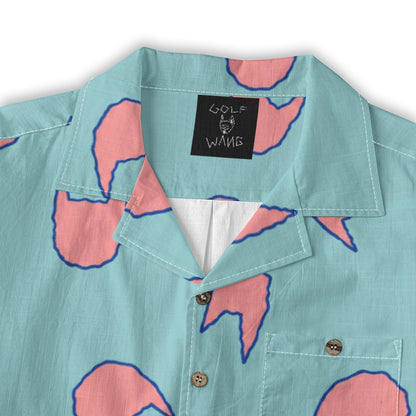 Kill Cat Button Up (Blue/Pink)