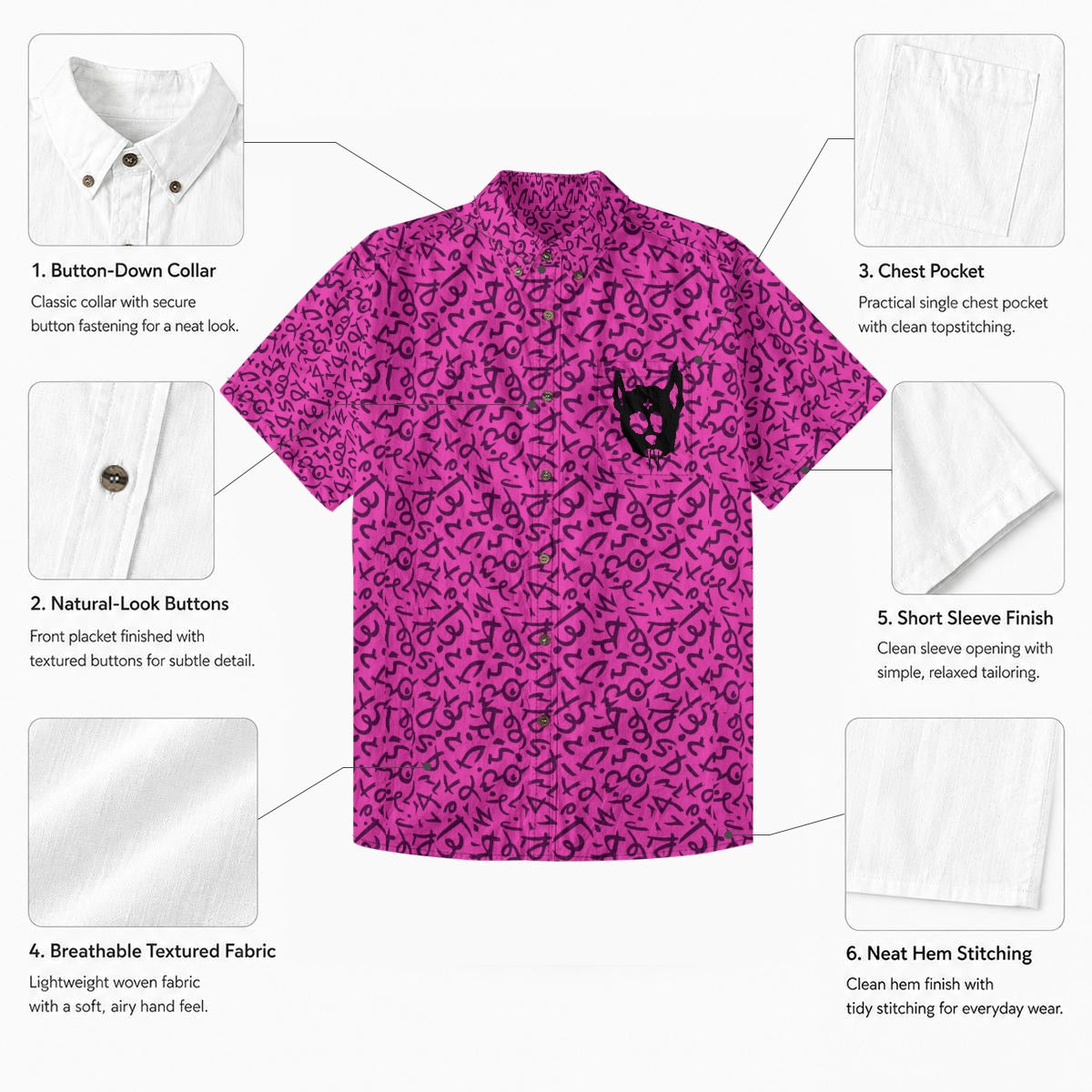 Yonkers Button Up (With Cat)