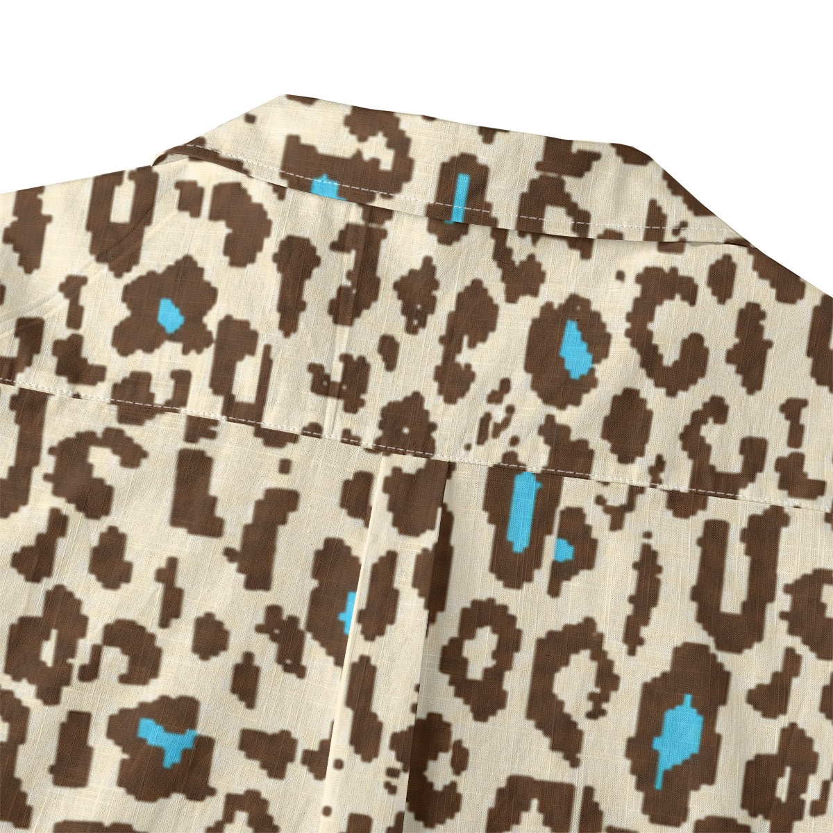 Leopard Button Up (Blue)