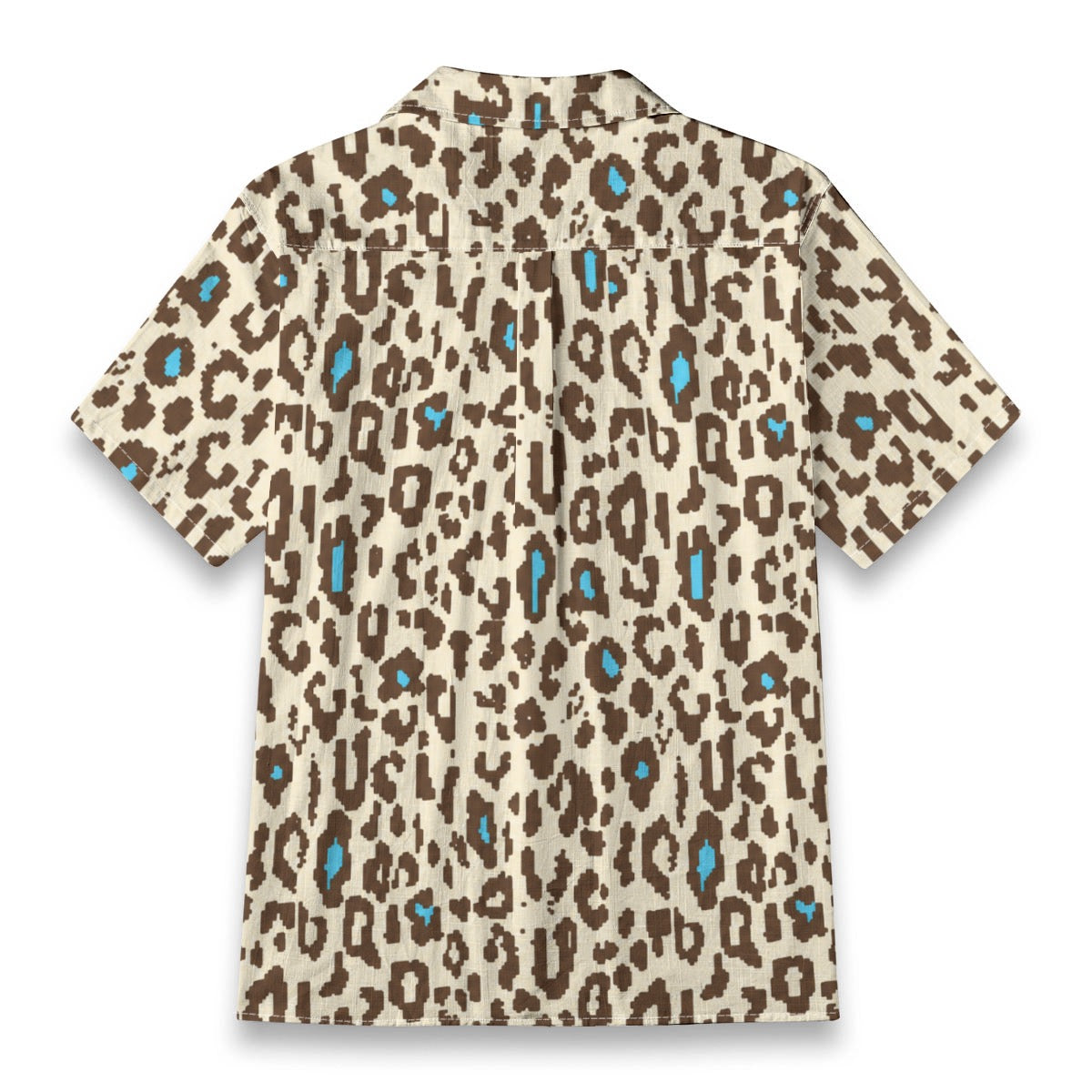 Leopard Button Up (Blue)