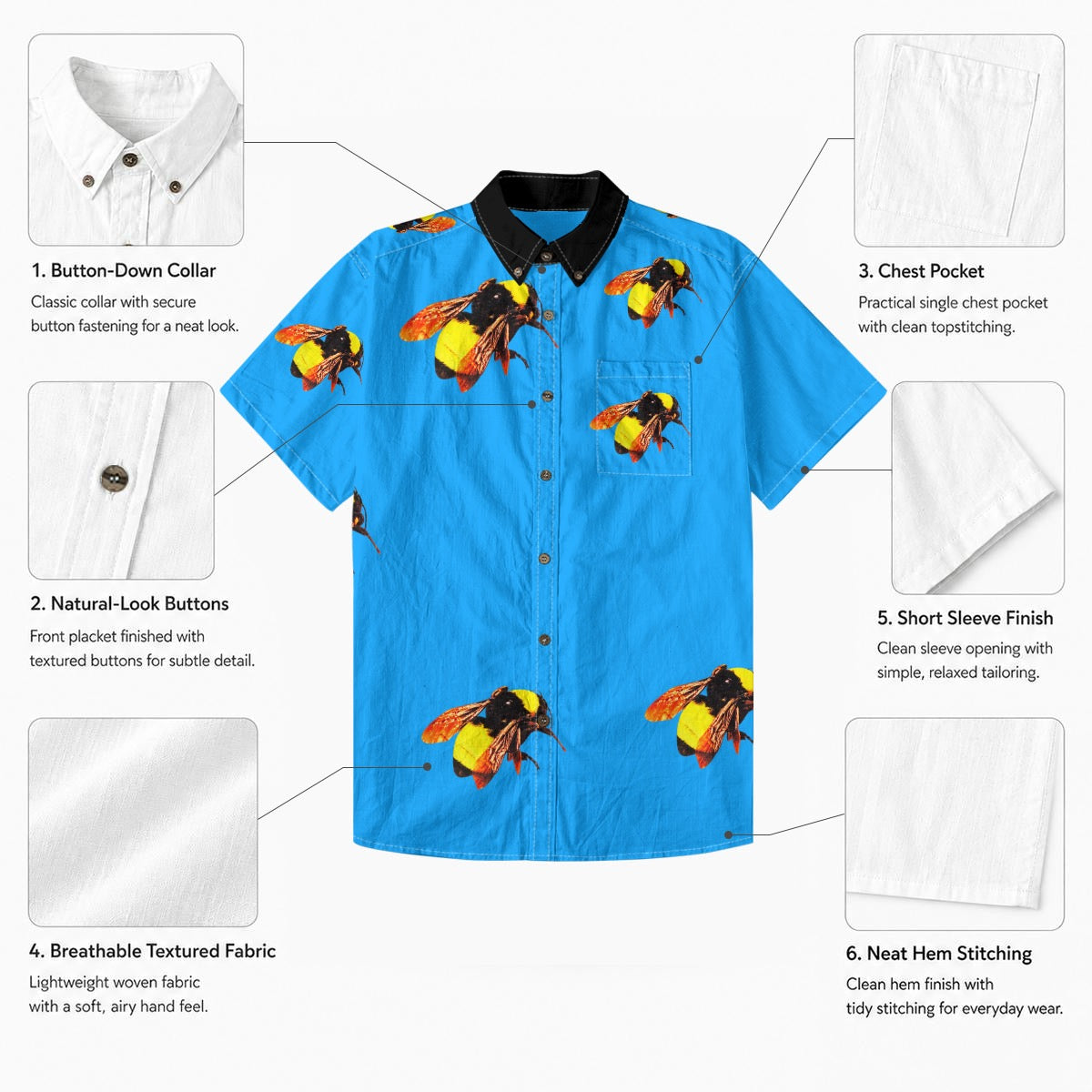 Bee Button Up