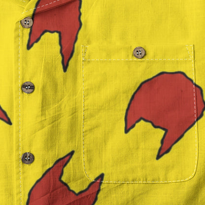 Kill Cat Button Up (Yellow/Red)