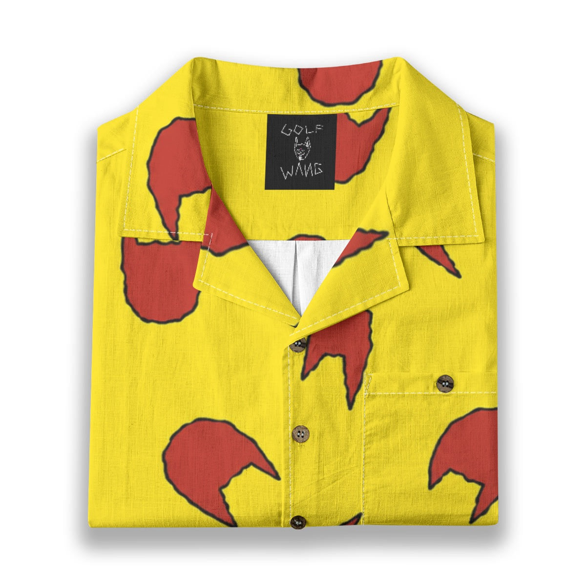 Kill Cat Button Up (Yellow/Red)