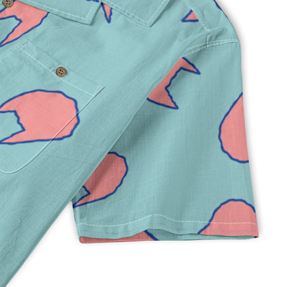 Kill Cat Button Up (Blue/Pink)
