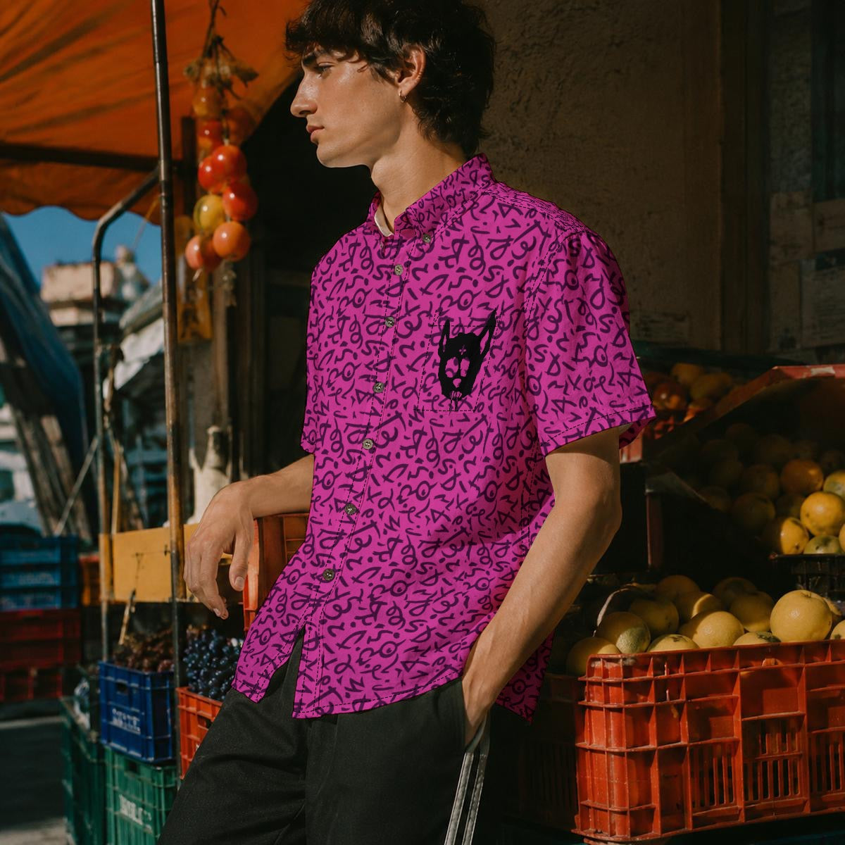 Yonkers Button Up (With Cat)