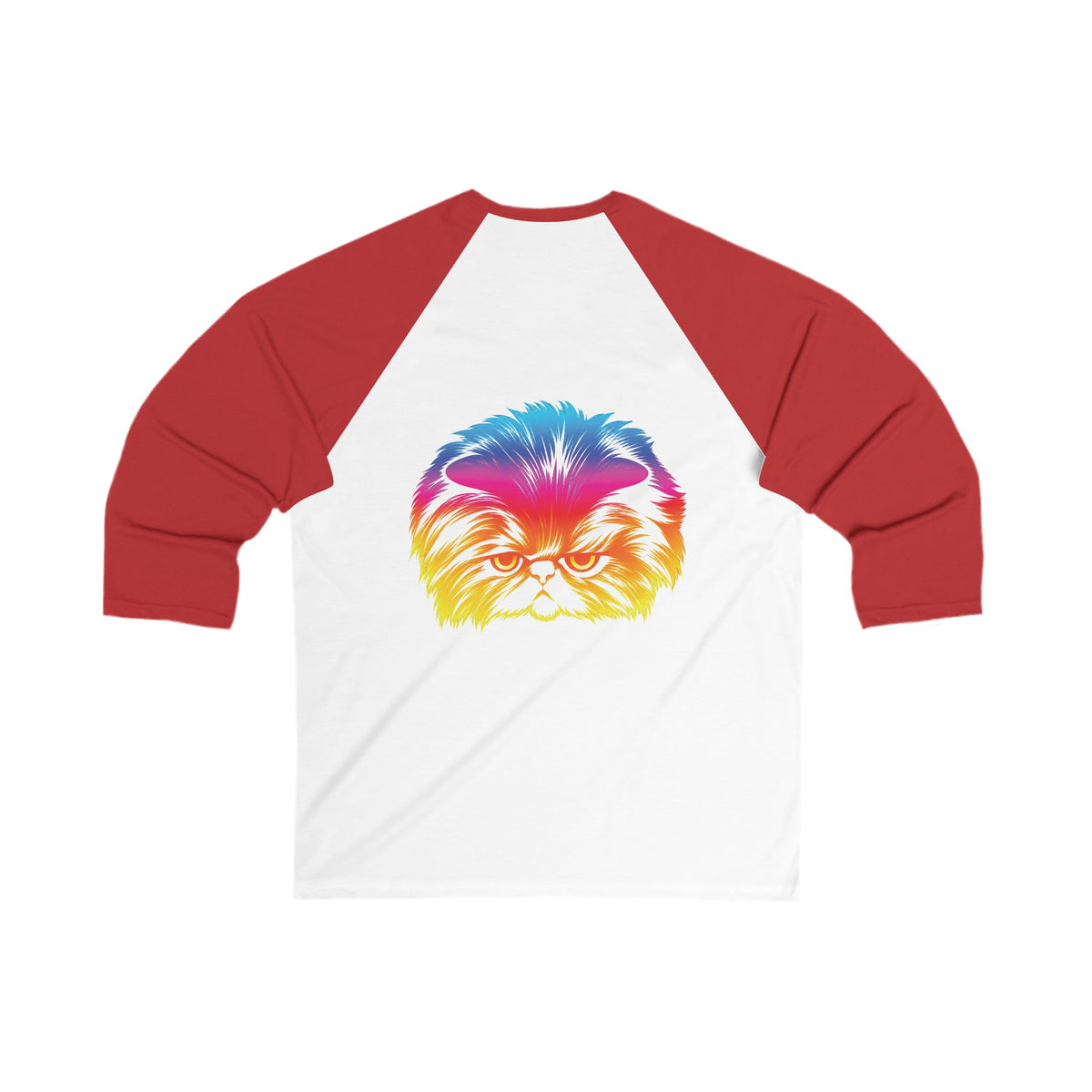 Adult Size Unisex Odd future Rainbow Cat Raglan Tee