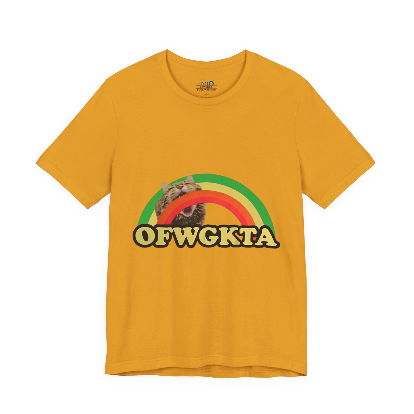 Unisex OFWGKTA Rainbow Cat Tee