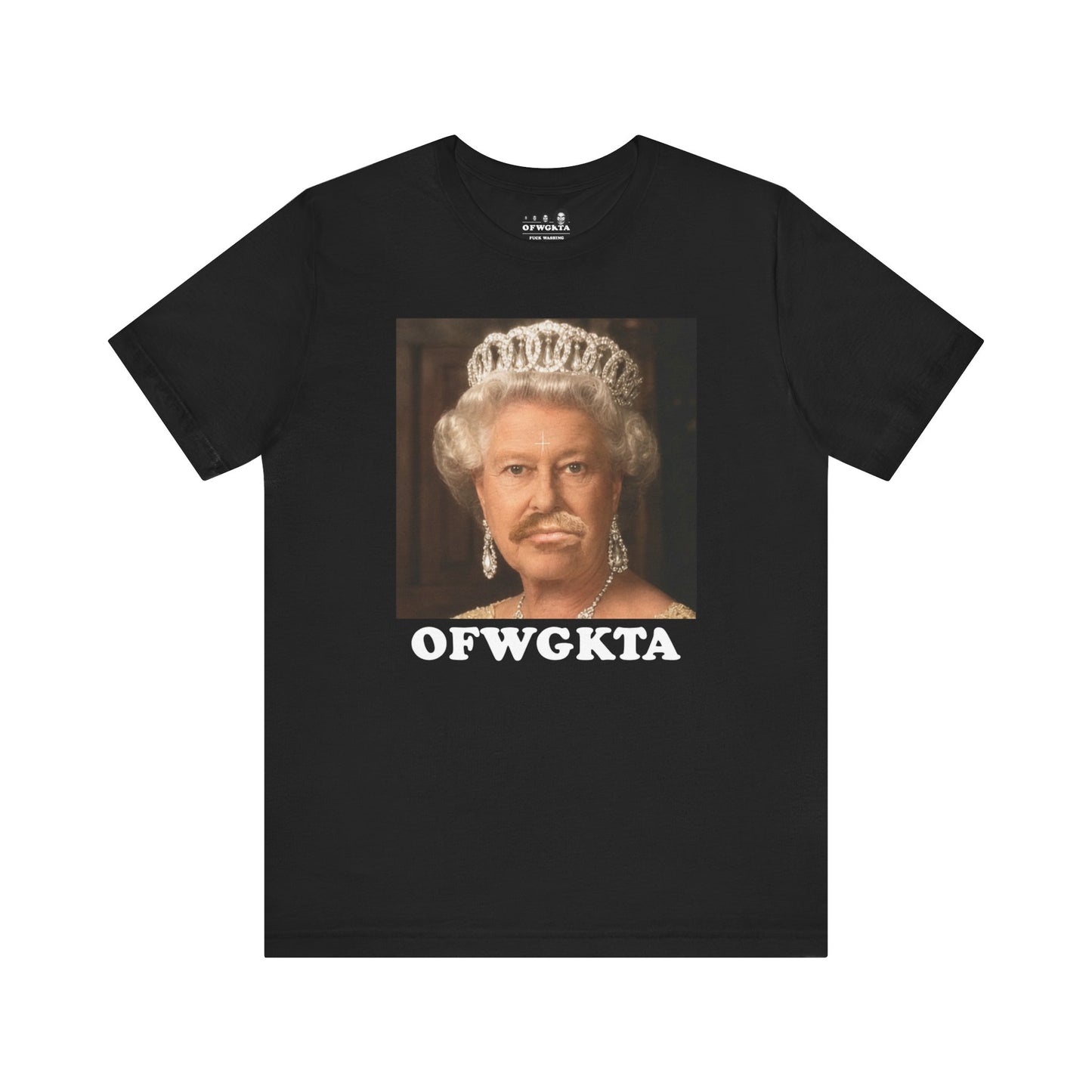 BLACK QUEEN OF ENGLAND MUSTACHE Tee
