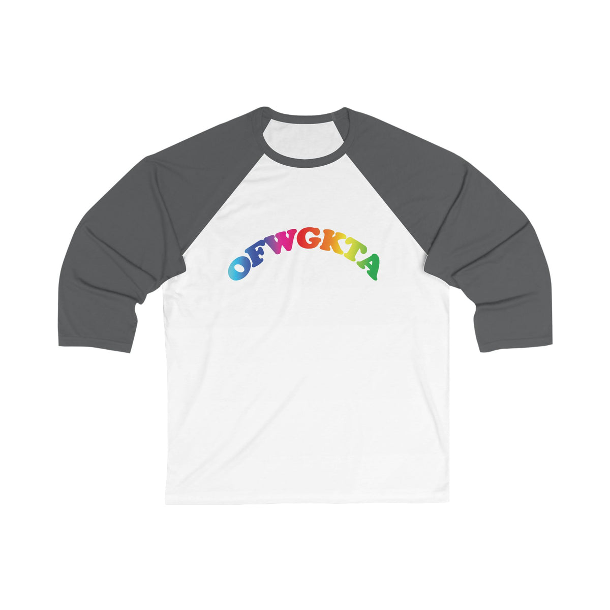 Adult Size Unisex Odd future Rainbow Cat Raglan Tee