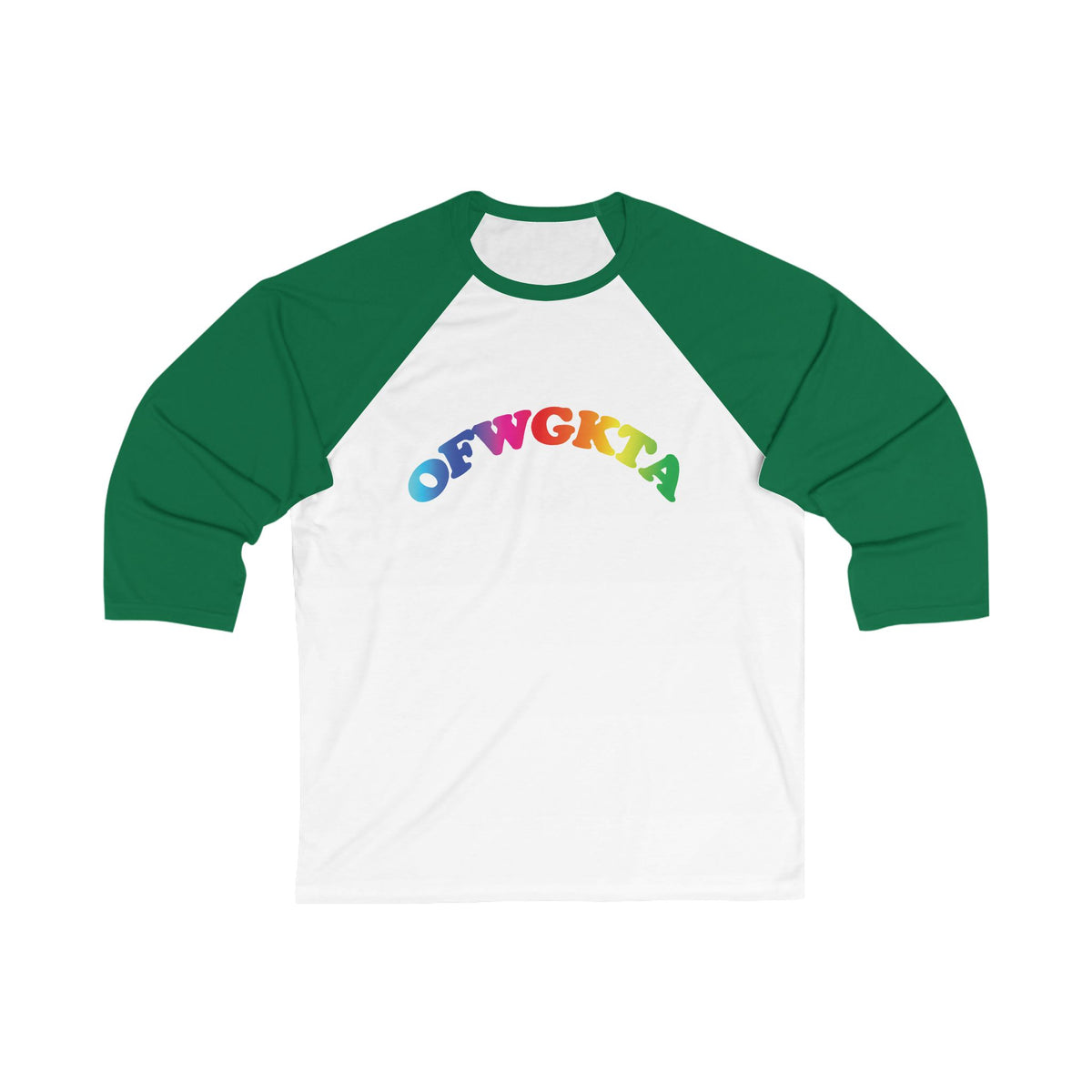 Adult Size Unisex Odd future Rainbow Cat Raglan Tee