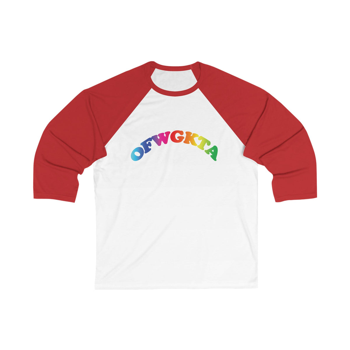 Adult Size Unisex Odd future Rainbow Cat Raglan Tee