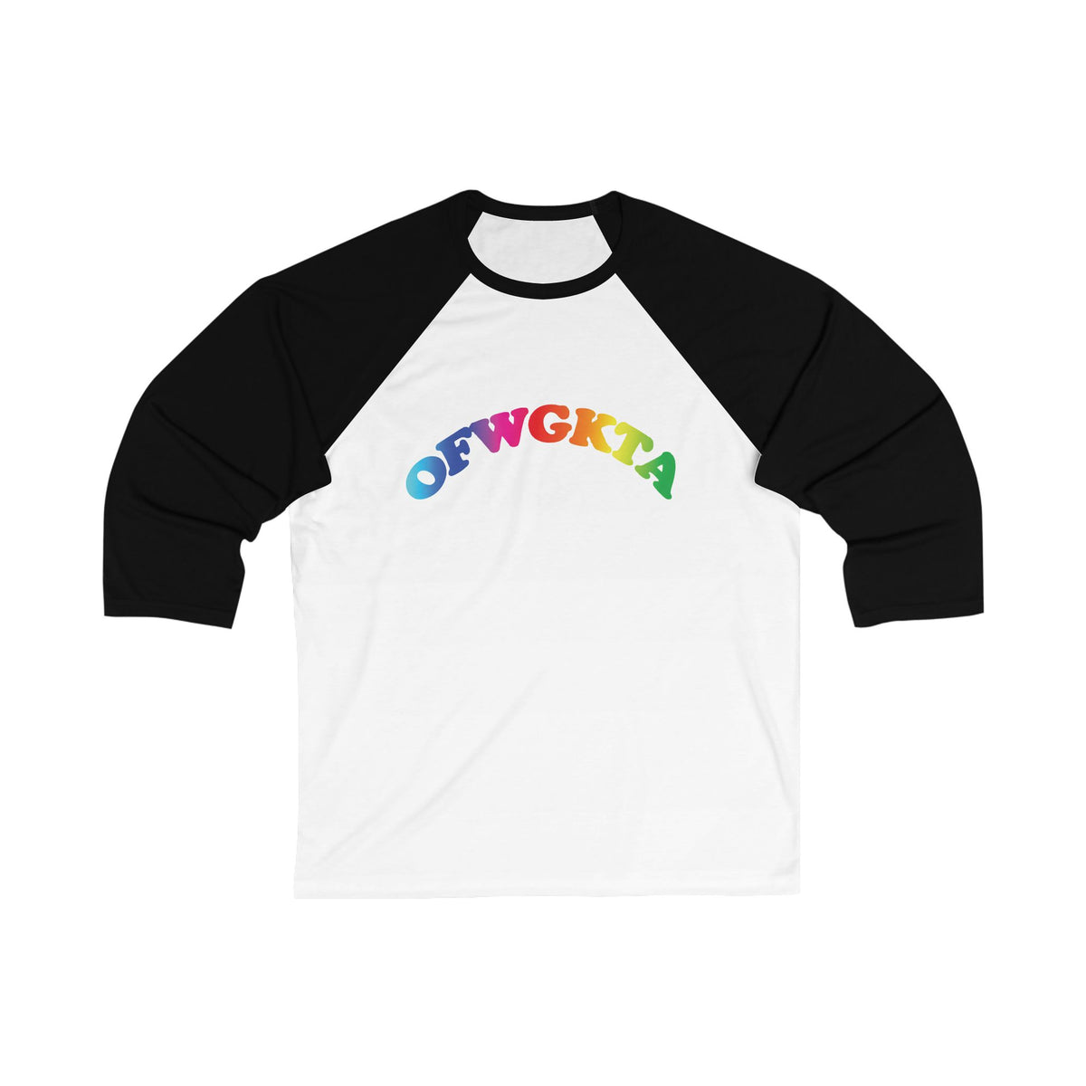 Adult Size Unisex Odd future Rainbow Cat Raglan Tee