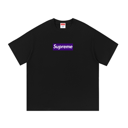 Purple Box Logo Cotton Tee (WOVEN TAG)