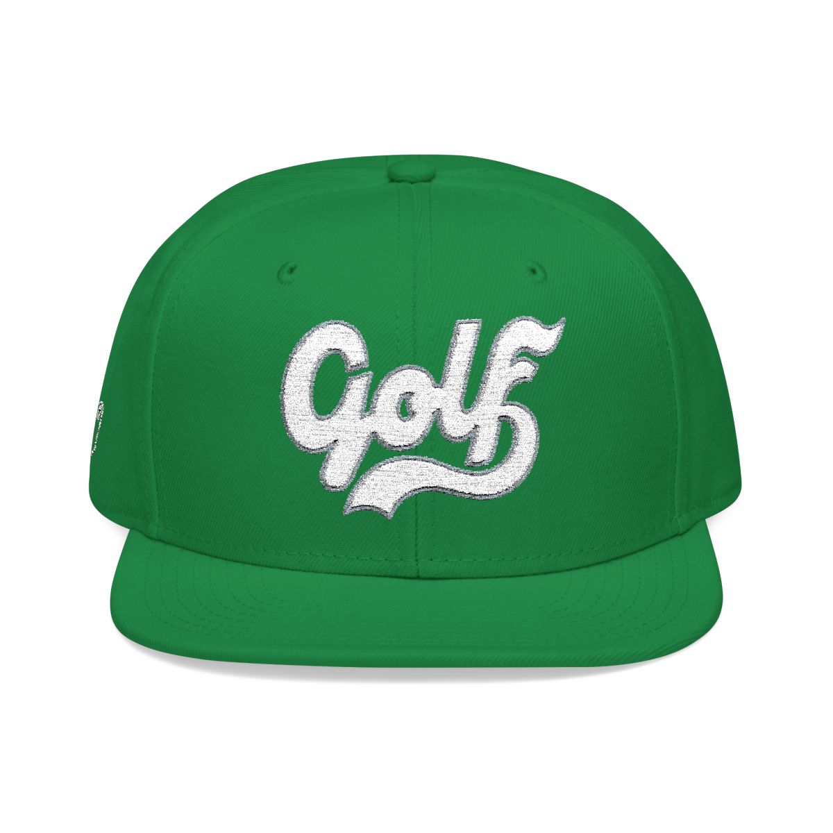 Cursive Golf Snapback mockup 1