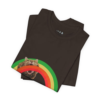 Unisex OFWGKTA Rainbow Cat Tee mockup 7