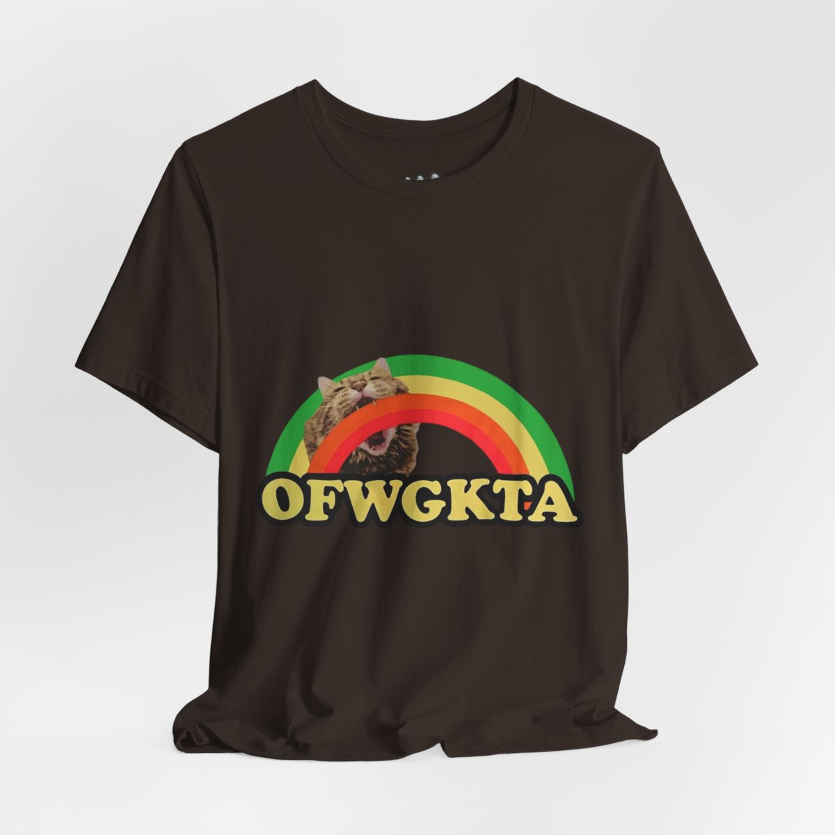 Unisex OFWGKTA Rainbow Cat Tee mockup 8
